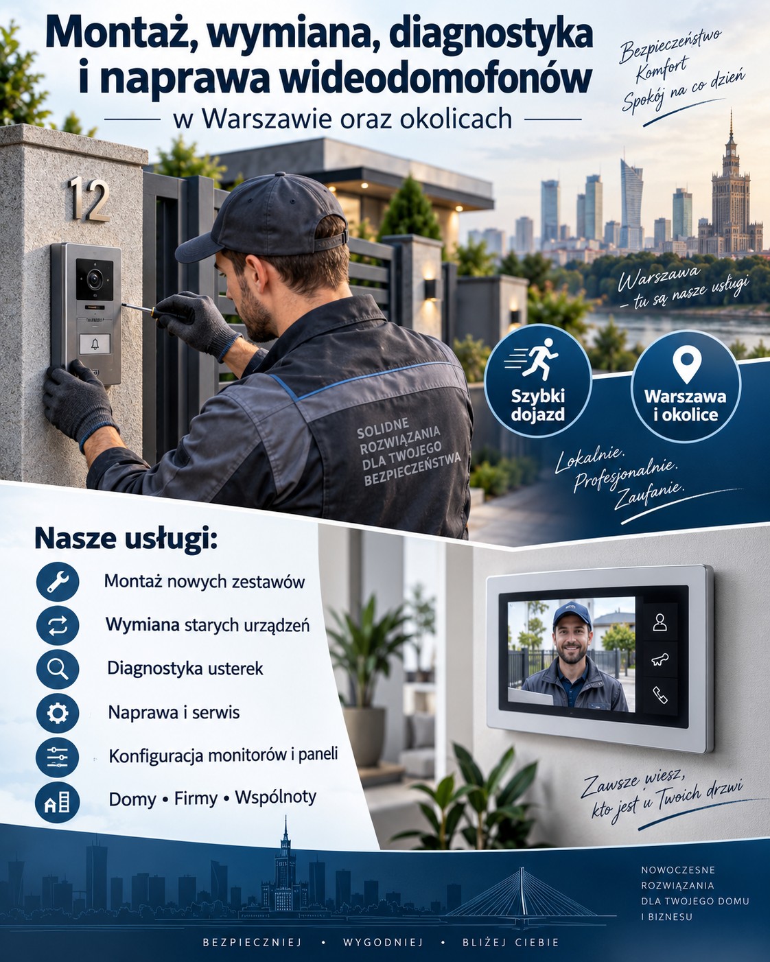 Jeden Numer, Wszystkie Usługi! Montujemy Wideodomofony 