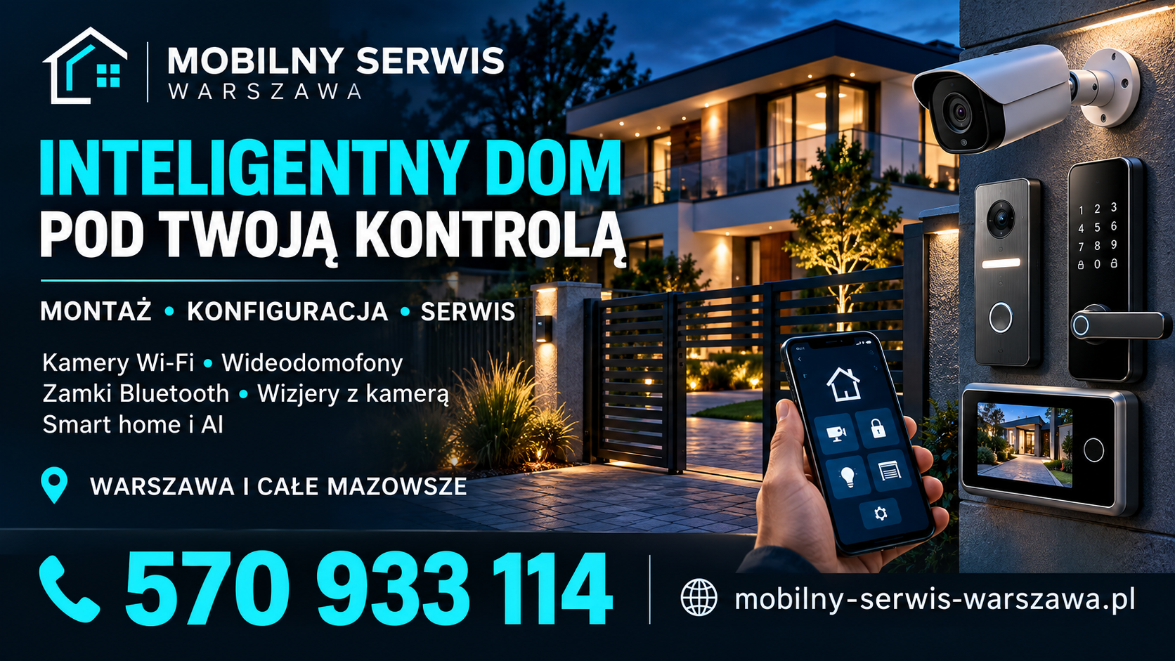 Montaż smart home Warszawa - Zamów Mobilny Serwis Warszawa