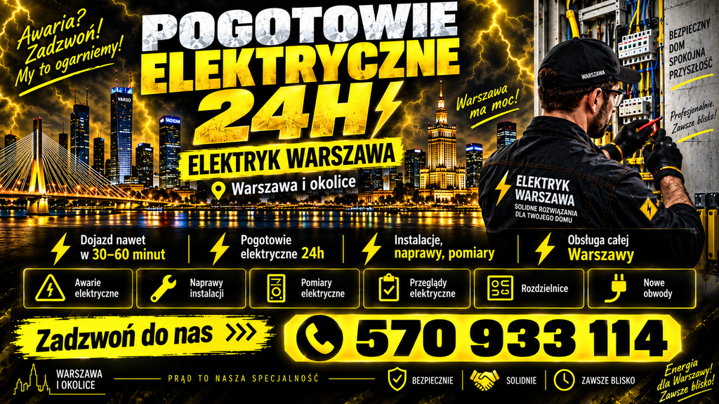 Zamów Elektryka do Mieszkania lub Domu w Warszawie