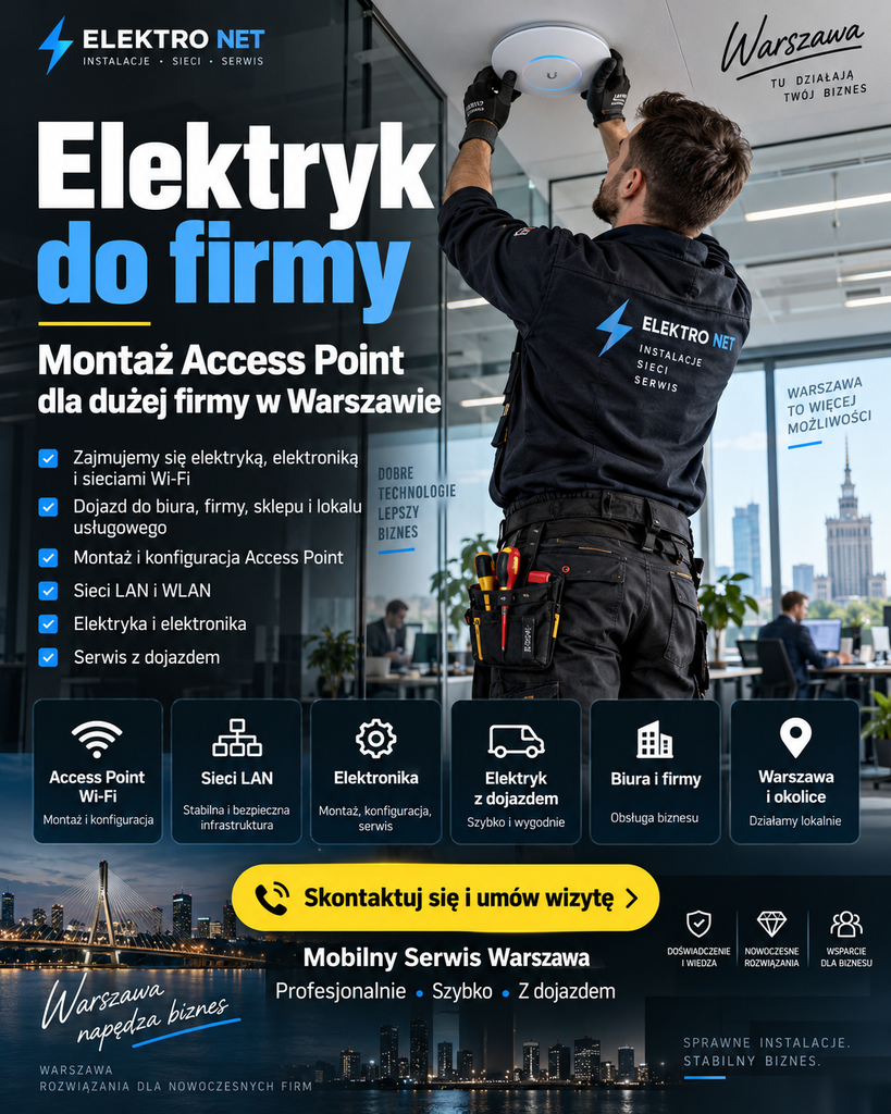 Elektryk do firmy, zamów usługi naszego serwisanta z dojazdem do klienta, jesteśmy gotowi ogrnąć wszystko dla ciebie szybko.