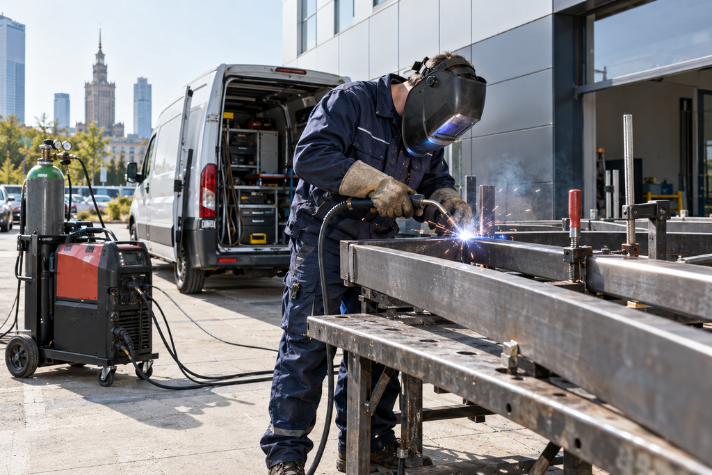 Mobilny Spawacz Warszawa - Spawacz z Dojazdem w stolicy - Spawanie Balustrad, Furtek, Bram, Zawiasów, Ram rowerowych, konstrukcje, rury i osprzęt maszyn.

MOBILNY SPAWACZ WARSZAWA – SPAWANIE Z DOJAZDEM

Mobilny Serwis Warszawa oferuje spawanie, naprawy metalu i usługi ślusarskie z dojazdem do domu, apartamentu, garażu, firmy lub na budowę. Obsługujemy klientów prywatnych, wspólnoty, zarządców nieruchomości, warsztaty, magazyny, sklepy, restauracje, hotele i obiekty eventowe. Wykonujemy drobne naprawy oraz większe zlecenia po uzgodnieniu zakresu.

NASZE USŁUGI:

• Bramy wjazdowe, rozwierane, przesuwne i garażowe: spawanie pękniętych ram, skrzydeł i profili; naprawa wyrwanych uchwytów siłowników; wykonanie i montaż wsporników pod automatykę; wzmacnianie mocowań; naprawa mocowań prowadnic i rolek; wymiana uszkodzonych fragmentów konstrukcji; prostowanie zakwalifikowanych elementów; regulacja i dopasowanie pracy skrzydeł.

• Furtki, zawiasy i drzwi: spawanie oraz wymiana zawiasów, naprawa ich mocowań do ram i słupków, spawanie pękniętych narożników furtek, naprawa metalowych ościeżnic i ram drzwi, wymiana skorodowanych fragmentów, dorabianie blaszek i uchwytów montażowych.

• Ślusarstwo: montaż i dopasowanie zaczepów zamków, naprawa mocowań rygli i zasuw, wymiana zamków, wkładek i okuć, dopasowanie mocowania elektrozaczepów w furtkach.

• Ogrodzenia, balustrady i schody: spawanie przęseł, naprawa stalowych słupków i mocowań, wymiana szczebli i poprzeczek, naprawa kutych ozdób, spawanie poręczy przy schodach i wejściach, naprawa balustrad balkonowych i tarasowych, łączenie balustrad nierdzewnych, naprawa mocowań stopni, spawanie podestów i elementów schodów.

• Konstrukcje metalowe: spawanie ram z profili stalowych, wykonanie uchwytów do urządzeń, wsporników i konsol montażowych, naprawa ram stołów warsztatowych, podstaw stołów, stolików i ławek, spawanie stojaków, wieszaków i podpór, naprawa osłon i obudów, dopasowanie elementów do istniejących mocowań, naprawa wiat i zadaszeń po ocenie technicznej.

• Zabudowy i meble loftowe: spawanie stelaży mebli, ram drzwi, stalowych ścianek, stelaży szafek, podstaw stolików oraz uchwytów półek. Wykonanie nowych elementów według uzgodnionych wymiarów, demontaż, ponowny montaż i regulacja.

• Ramy rowerowe: ocena możliwości naprawy i spawanie po kwalifikacji materiału oraz uszkodzenia.

• Maszyny budowlane i rolnicze: naprawa pęknięć łyżek koparek i minikoparek, spawanie wybranych elementów osprzętu ładowarek, wykonywanie wzmocnień, naprawa metalowych osłon, wsporników, uchwytów i mocowań, drobnych części maszyn rolniczych, wymiana fragmentów blach, naprawa stalowych ram pomocniczych i stelaży.

• Rury, profile i instalacje: spawanie rur stalowych i nierdzewnych, łączenie profili zamkniętych i otwartych, naprawa uchwytów i podpór instalacyjnych, wykonanie wsporników pod urządzenia techniczne, spawanie ram i obudów wyposażenia, dopasowanie części w pomieszczeniach technicznych. Naprawy wybranych zbiorników po kwalifikacji; prace przy rurach przemysłowych i wymagane testy szczelności po uzgodnieniu zakresu.

• Materiały i metody: MIG/MAG, TIG i MMA; stal, aluminium, stal nierdzewna INOX oraz żeliwo. Naprawa ram, profili, kątowników, blach, uchwytów, konstrukcji, poręczy, obudów, korpusów i obudów pomp oraz innych odlewów po ocenie technicznej.

• Obróbka i wykończenie: cięcie metalu, szlifowanie i wykończenie spoin, usuwanie uszkodzonych spoin, dopasowanie profili, przygotowanie otworów montażowych, wymiana fragmentów materiału, przygotowanie do malowania, miejscowe zabezpieczenie antykorozyjne i renowacja metalowych elementów w uzgodnionym zakresie.

POGOTOWIE SPAWALNICZE 24/7

Przyjmujemy pilne zgłoszenia przez całą dobę, 7 dni w tygodniu. Termin przyjazdu potwierdzamy telefonicznie. Dysponujemy własnym agregatem, dzięki czemu wybrane prace wykonujemy także bez odpowiedniego przyłącza prądu. Możliwość naprawy na miejscu zależy od materiału, uszkodzenia i warunków pracy. Zabezpieczamy otoczenie prac. Możesz zamówić kilka napraw podczas jednej wizyty.

WARSZAWA I OKOLICE

Dojazd do wszystkich dzielnic Warszawy oraz do Pruszkowa, Piastowa, Ożarowa Mazowieckiego, Brwinowa, Milanówka, Grodziska Mazowieckiego, Piaseczna, Konstancina-Jeziorny, Józefosławia, Marek, Ząbek, Zielonki, Kobyłki, Wołomina, Legionowa, Jabłonny, Łomianek, Józefowa i Otwocka. Janki, Raszyn, Falenty, Michałowice, Nadarzyn, Lesznowola, Łazy, Magdalenka, Chotomów i Nieporęt – dojazd po uzgodnieniu.

CENY ORIENTACYJNE

Drobne spawanie oraz naprawa bramy lub furtki od 300 zł; konstrukcje 400–1500 zł; maszyny 500–2000 zł; aluminium od 500 zł; żeliwo od 600 zł. Większe prace wyceniamy indywidualnie. Koszt dojazdu, materiałów i pilnej interwencji potwierdzamy przed realizacją.

Zadzwoń: 570 933 114. Wyślij zdjęcia uszkodzenia, adres, wymiary i opis problemu. Ustalimy możliwość naprawy, koszt i termin.

Konrad Wiśniewski – Mobilny Serwis Warszawa
[mobilnyserwiswarszawa.pl](https://mobilnyserwiswarszawa.pl/)