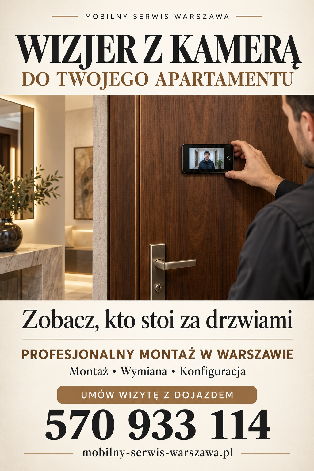 Zamontujemy Kamere w twoich drzwiach w Warszawie