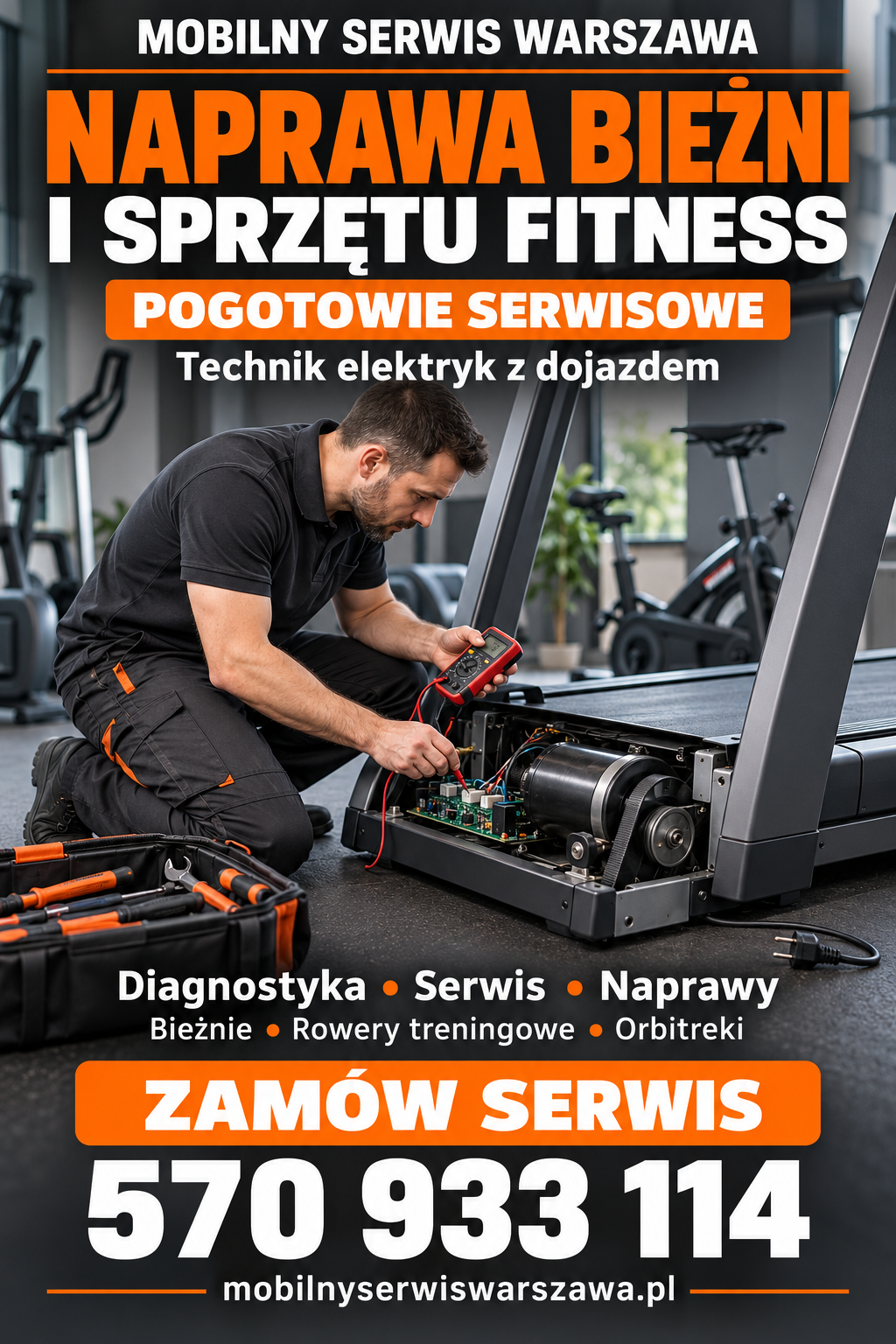 Naprawa bieżni i sprzętu fitness